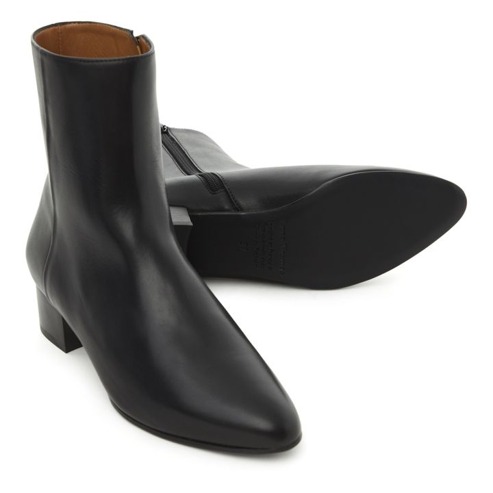 Michele Leather Boots Black