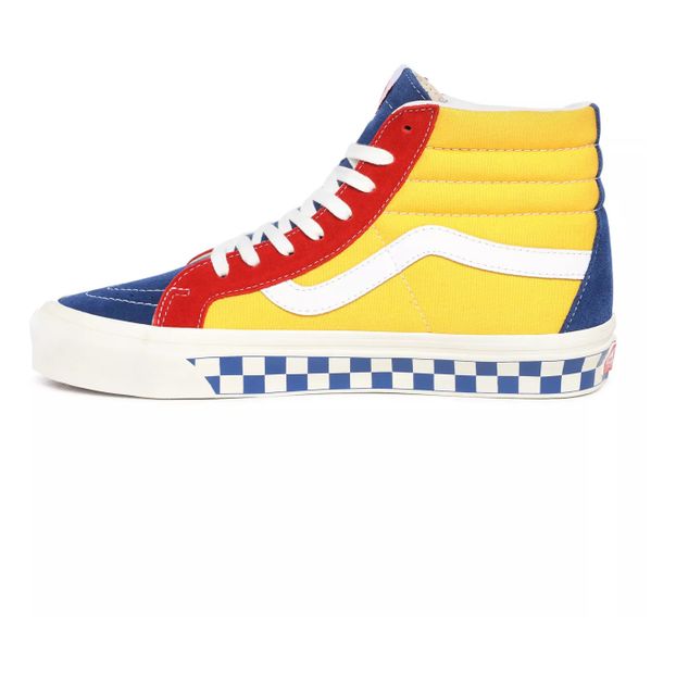 Vans sk8 hi clearance rouge et bleu