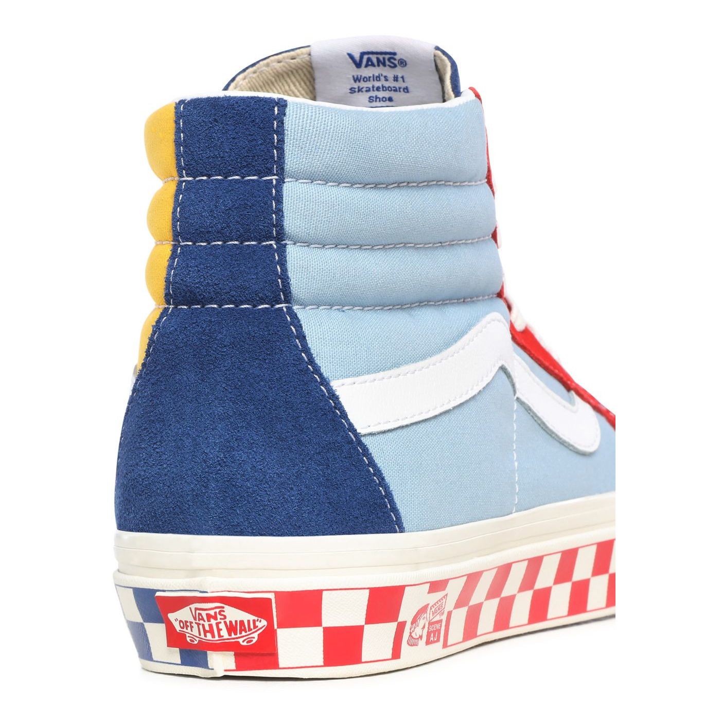 vans damier bleu clair