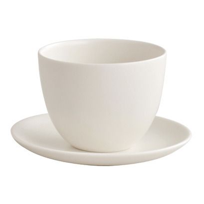 Pebble Porcelain Cup and Saucer | White