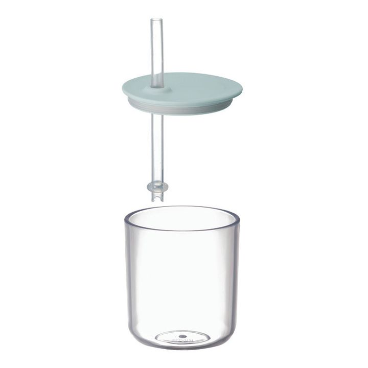 Bonbo Cup with Straw | Grey blue- Product image n°1