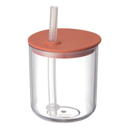 Bonbo Cup with Straw Orange