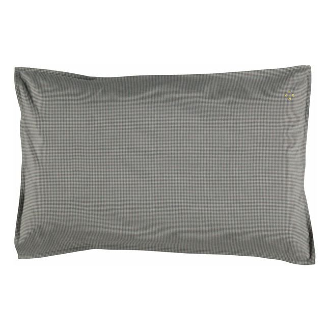 Cotton Pillowcase  Mink/Teal