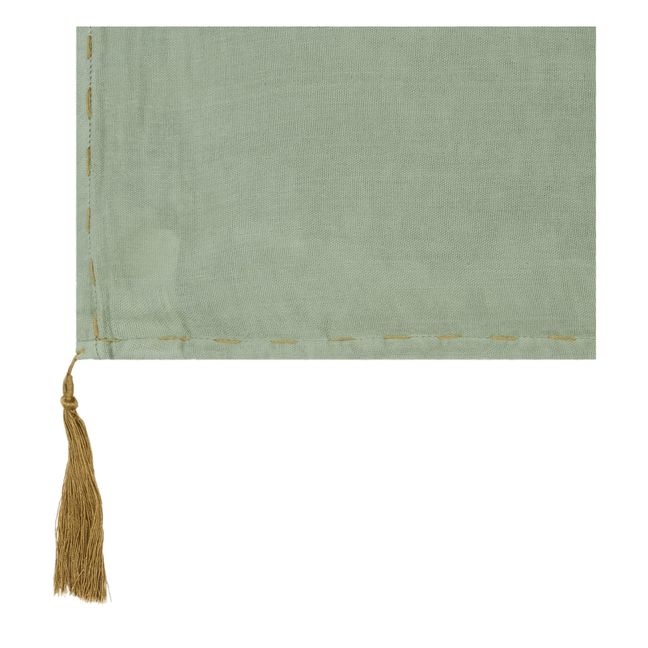 Pareo Pompom Scarf 200x104 - Women's Collection Sage Green S049