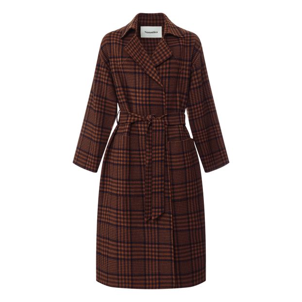 nanushka check coat