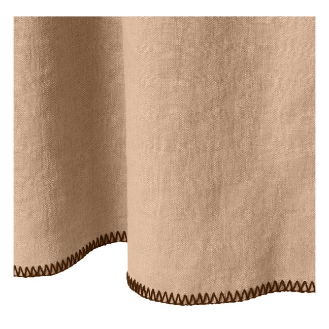 Washed Linen Pinch Curtain | Dusty Pink