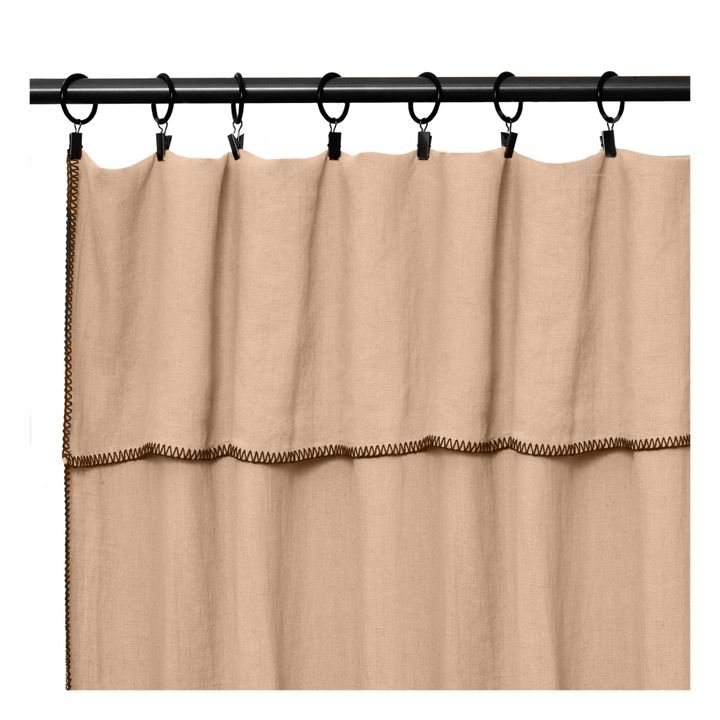 Washed Linen Pinch Curtain | Dusty Pink- Product image n°0