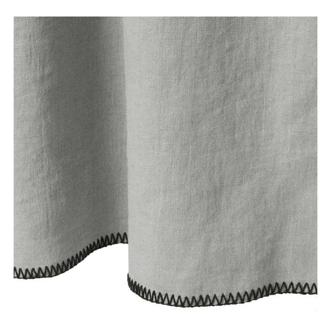 Washed Linen Pinch Curtain Gris graphite