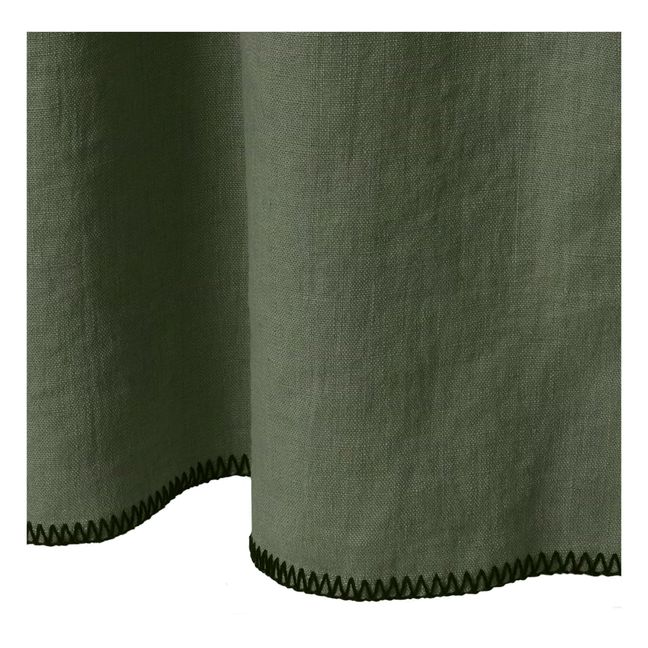 Washed Linen Pinch Curtain | Khaki