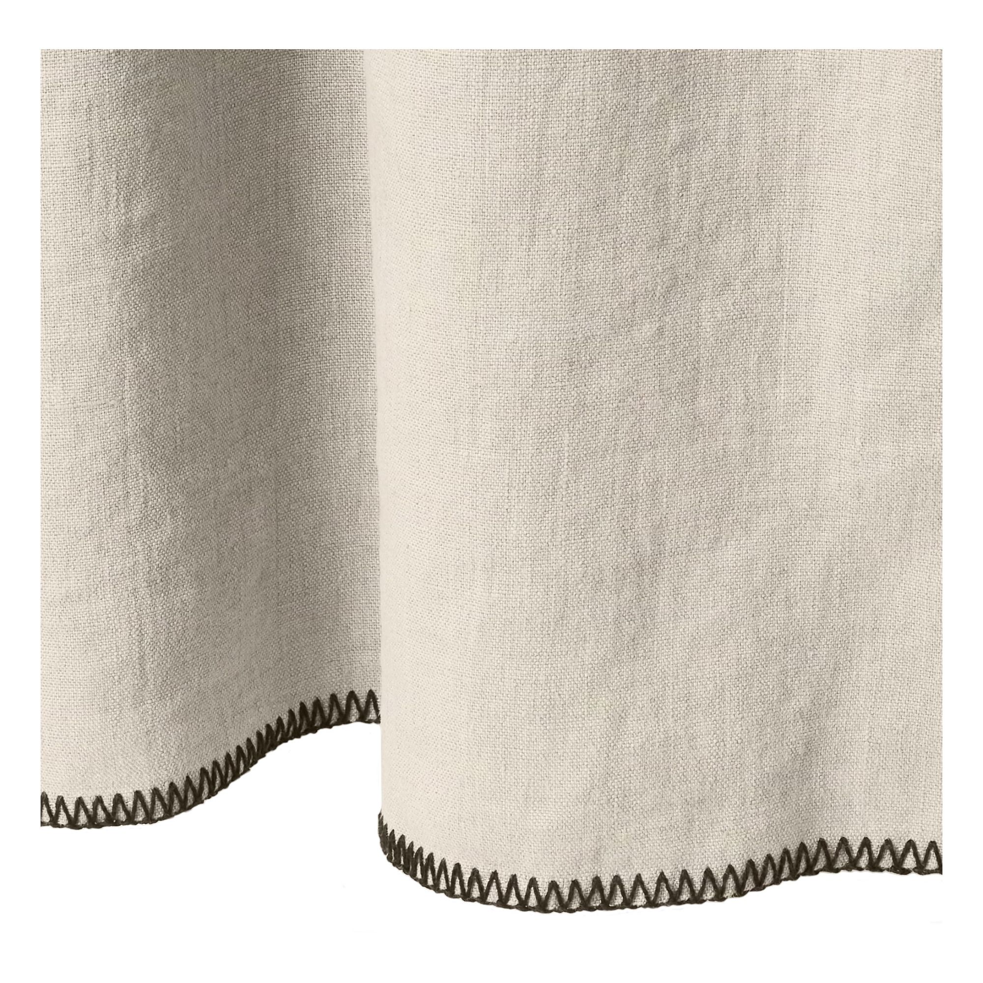 Washed Linen Pinch Curtain Natural- Product image n°1