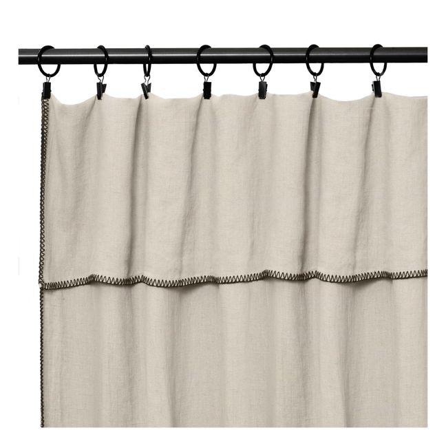 Washed Linen Pinch Curtain Natural