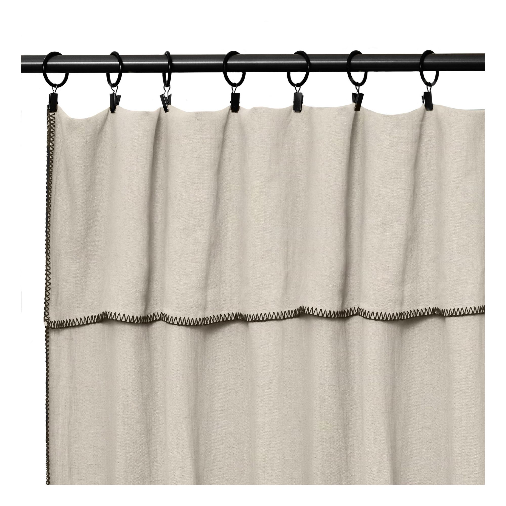 Washed Linen Pinch Curtain Natural- Product image n°0