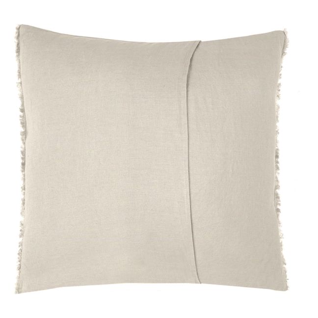 Housse de coussin en lin lavé | Naturel