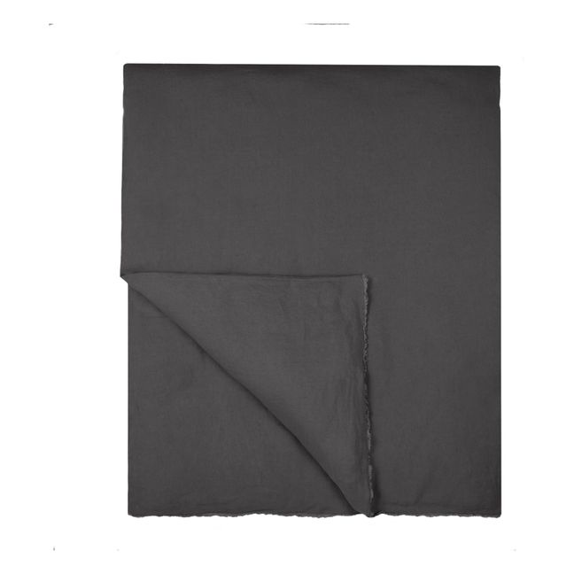 Washed Linen Quilt Cover | Carbon
