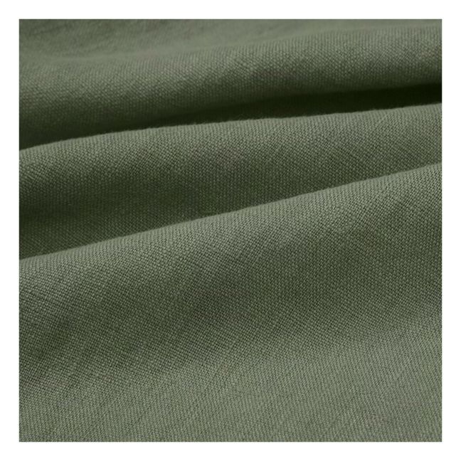 Mantel de lino lavado | Verde Kaki
