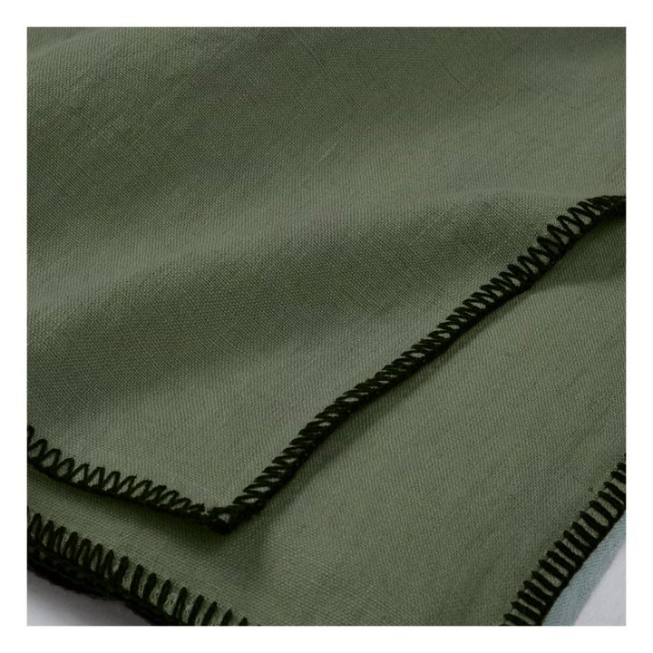 Mantel de lino lavado | Verde Kaki- Imagen del producto n°4