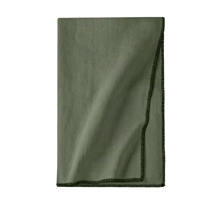 Mantel de lino lavado | Verde Kaki- Imagen del producto n°1