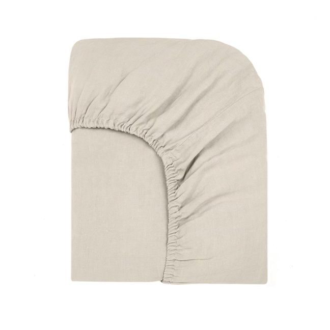 Washed Linen Fitted Sheet | Natural