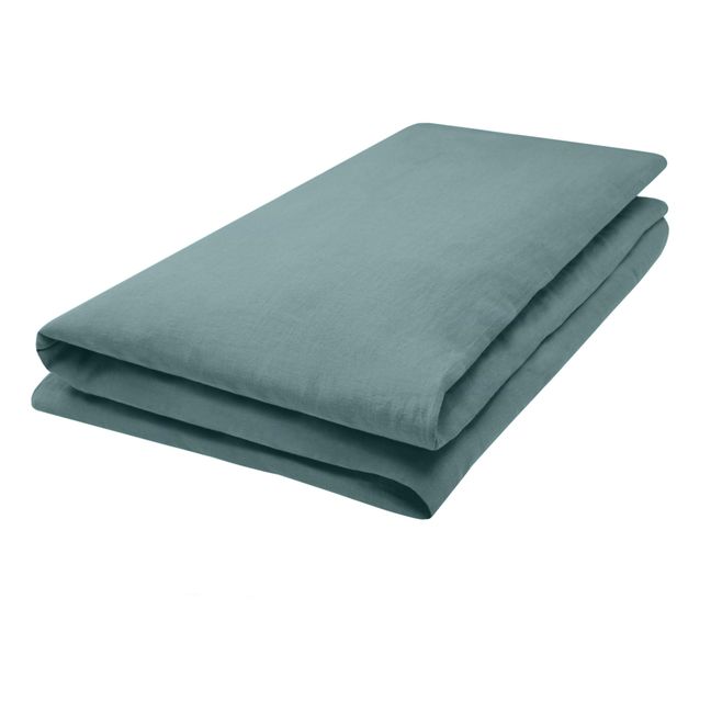 Washed Linen Duvet Cover | Sky blue