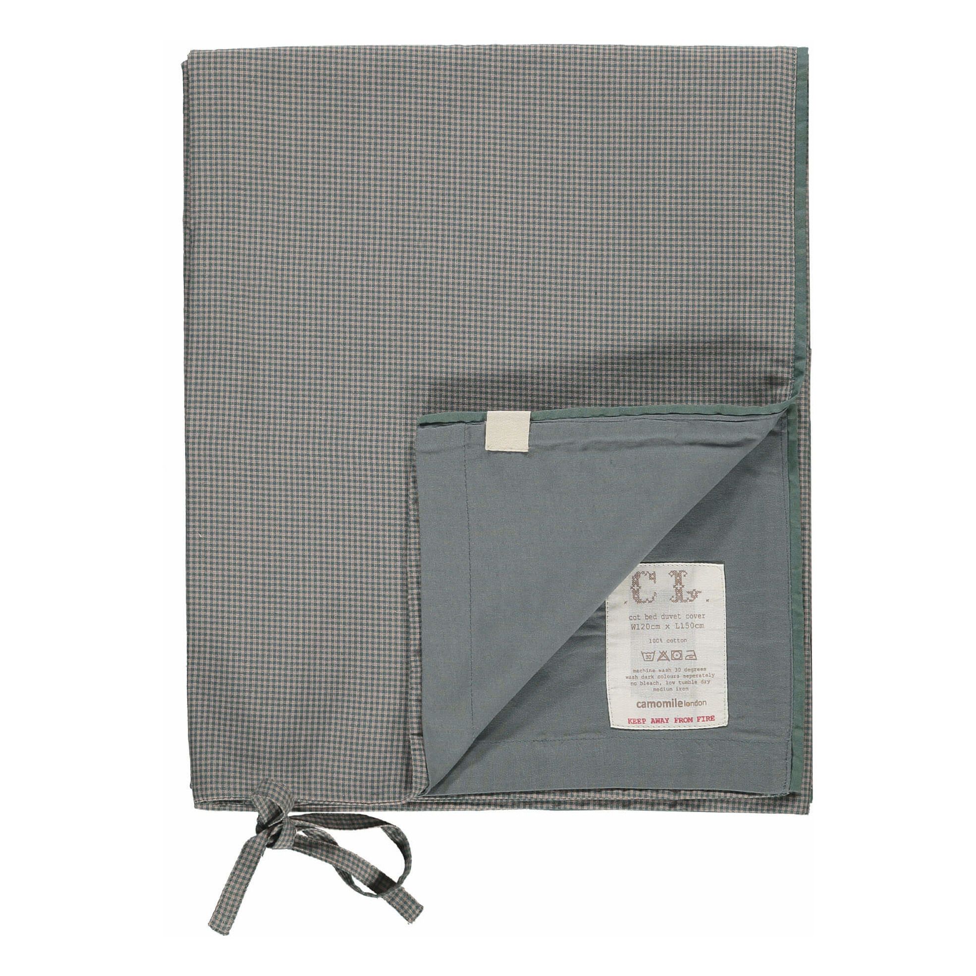 Camomile London - Housse de couette en coton - Mink/Teal