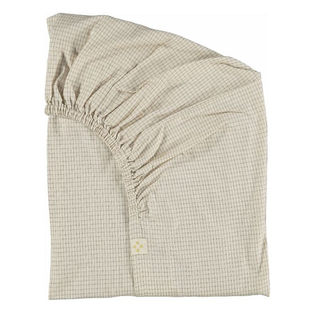 Spannbettlaken aus Bio-Baumwolle | Ivory/Clay