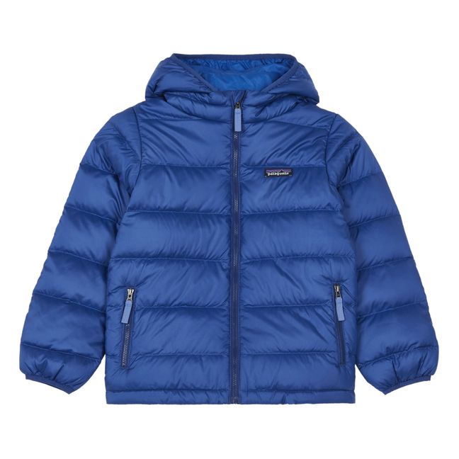 Recycled Polyester Down Hooded Jacket | Blue