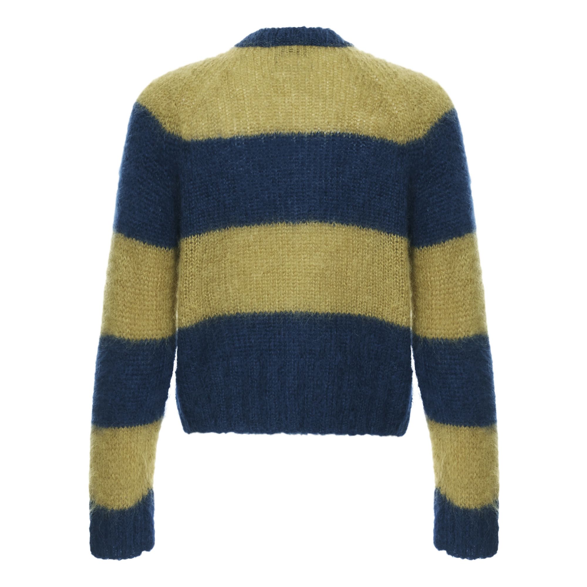 Foxtail Striped Mohair Cardigan | Yellow