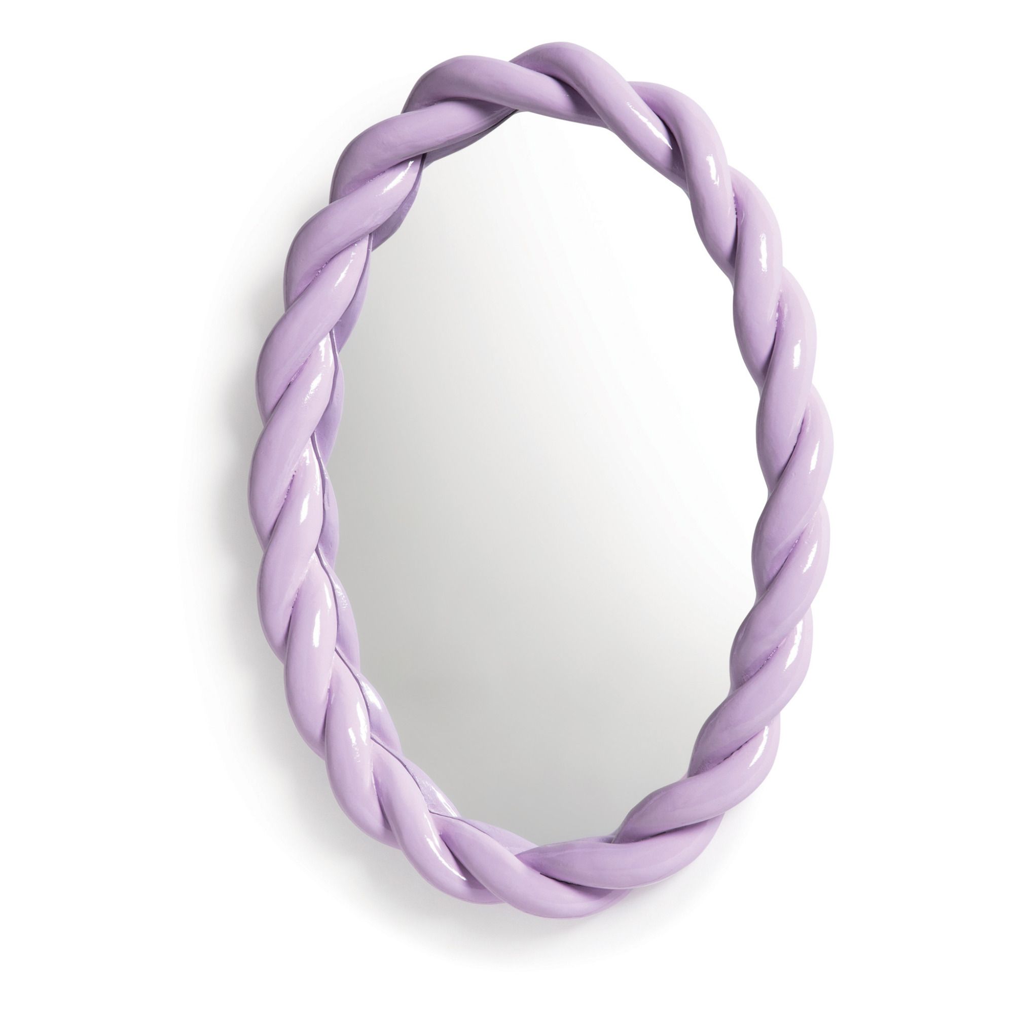 Miroir oval Braid Lilas- Image produit n°0