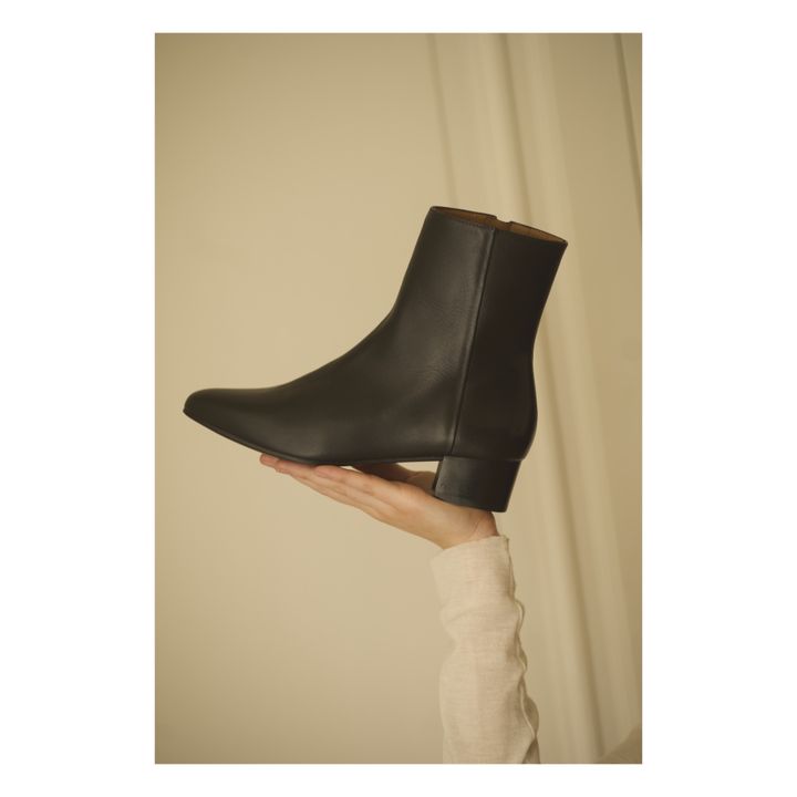 Michele Leather Boots Black