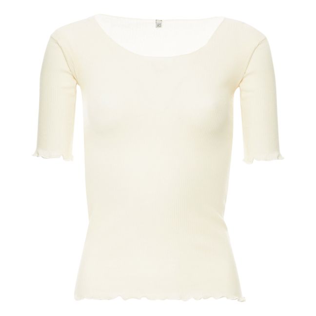 Camiseta 3/4 de canalé Pama | Blanco