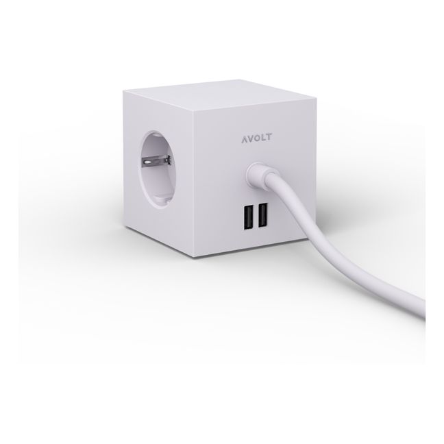 Verlängerungskabel Square 1 mit USB Kabel | Grau