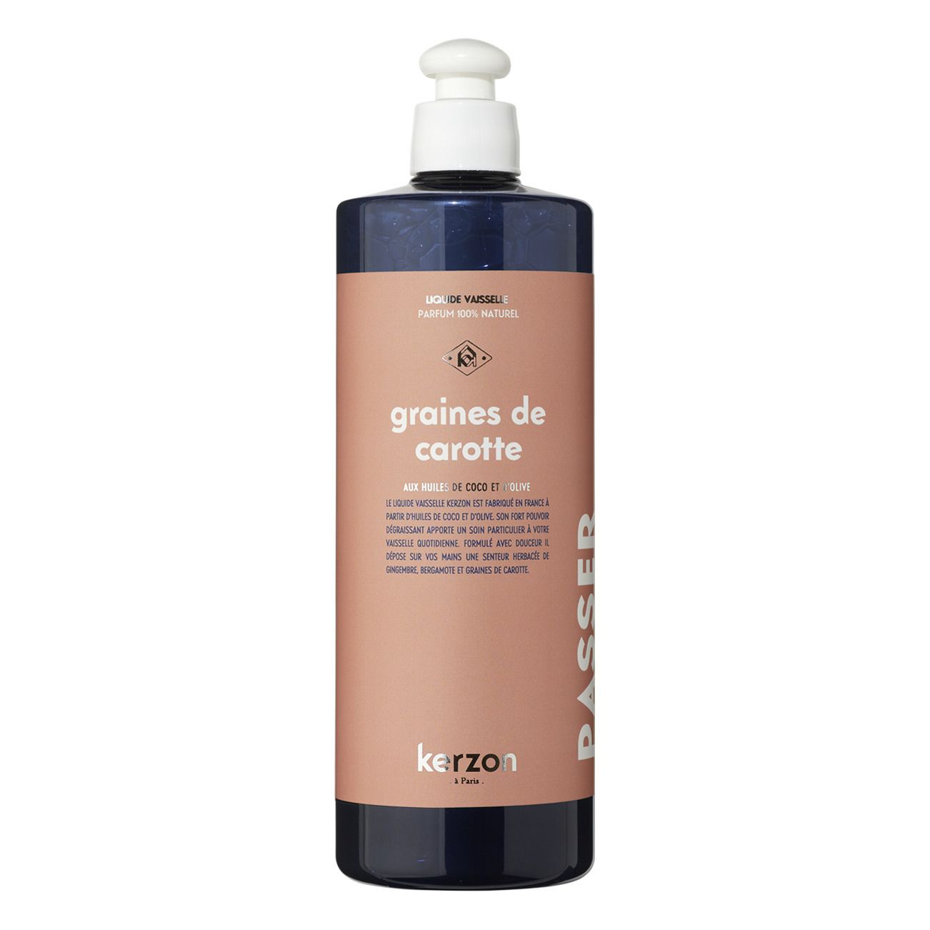 Kerzon - Liquide vaisselle graines de carotte - 500 ml - Brun