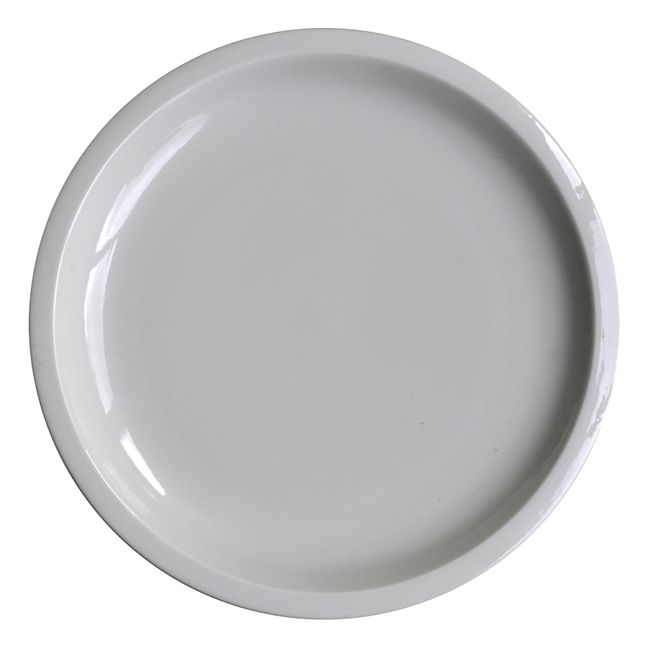 Assiette plate en céramique Cantine | Craie