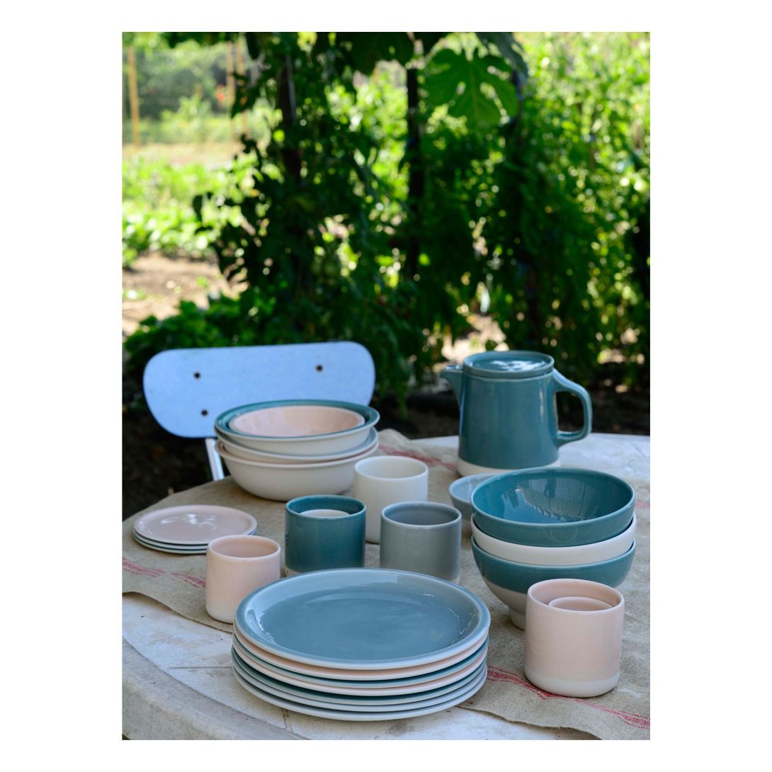 Cantine Ceramic Flat Plate Verdigris Jars Céramistes Design Adult