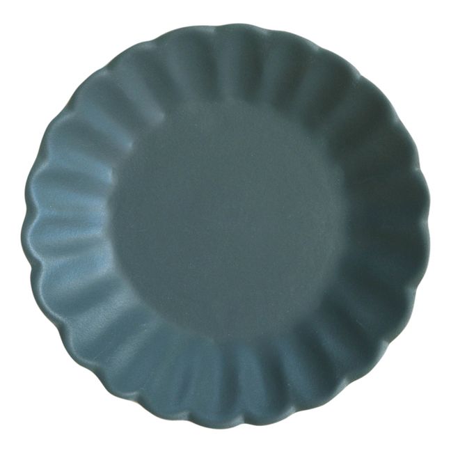 Ciotola in ceramica Pétale Sharing Blu Pavone