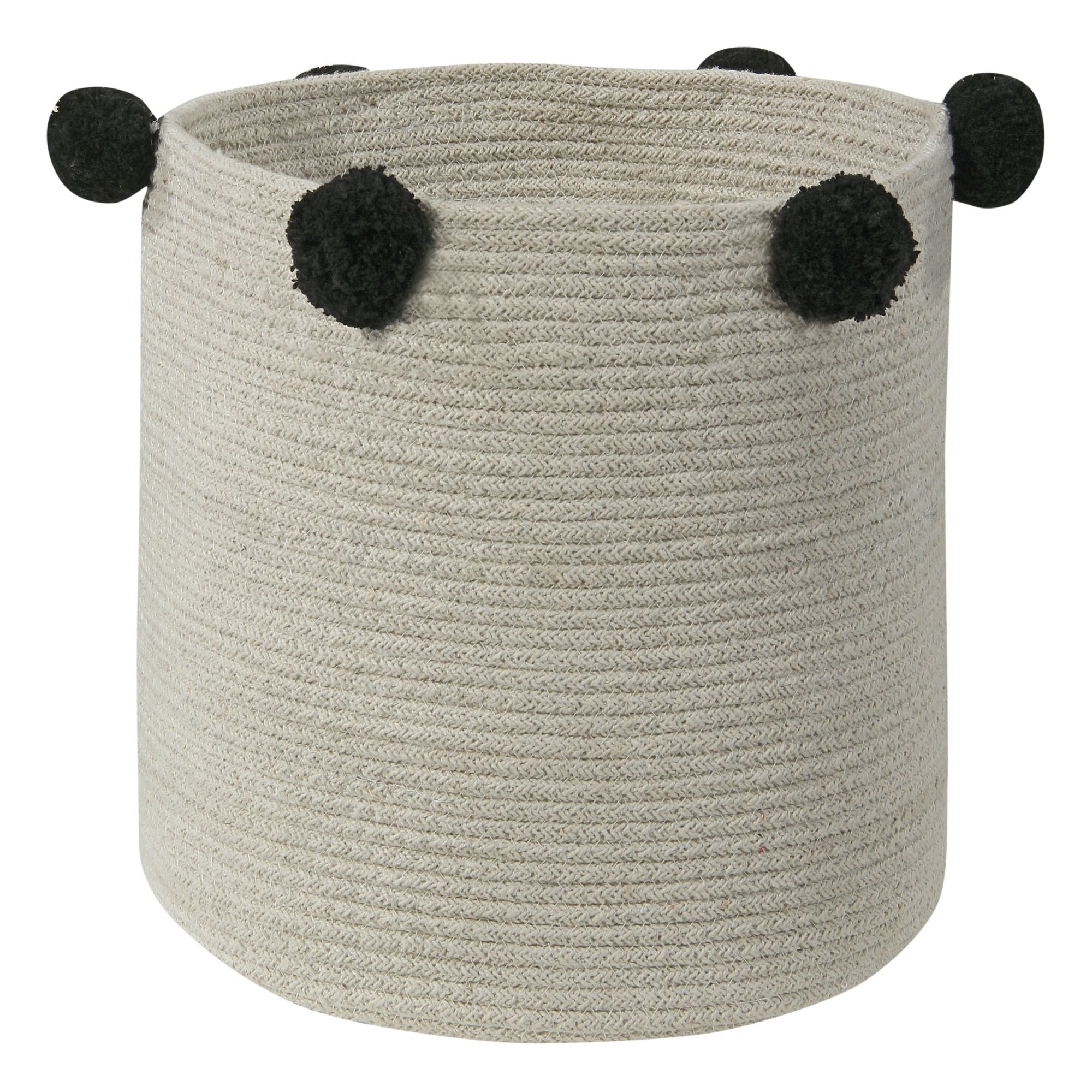 Lorena Canals - Panier de rangement à pompons - Noir