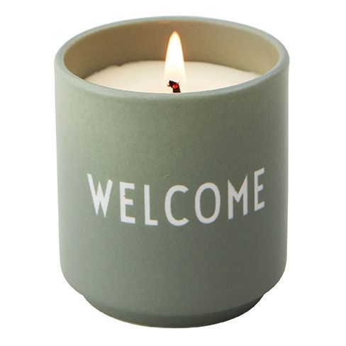 Welcome Scented Candle Grey-green