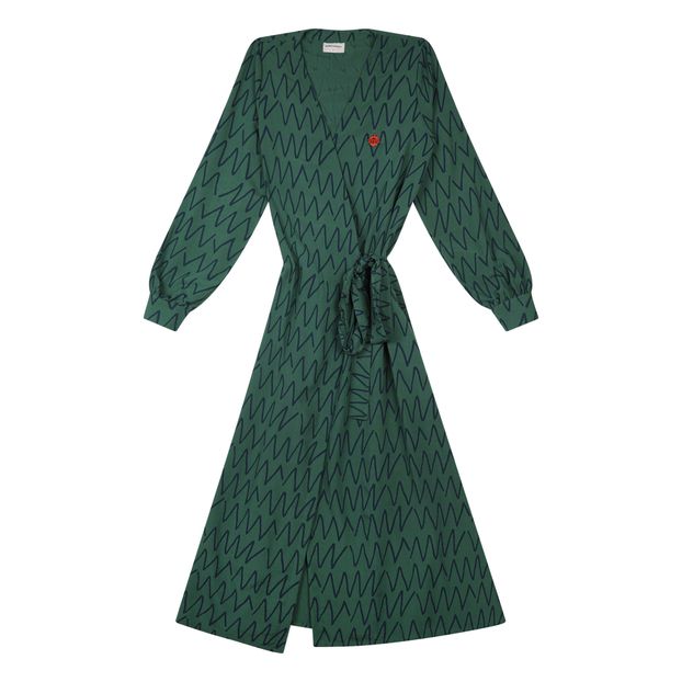 Robe Rayee Collection Femme Vert Fonce Bobo Choses Mode