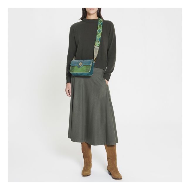 Etoile Jersey Wool Skirt  Chrome green