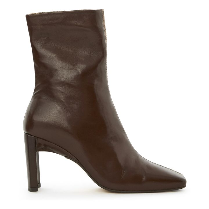 Bottines discount serpent marron