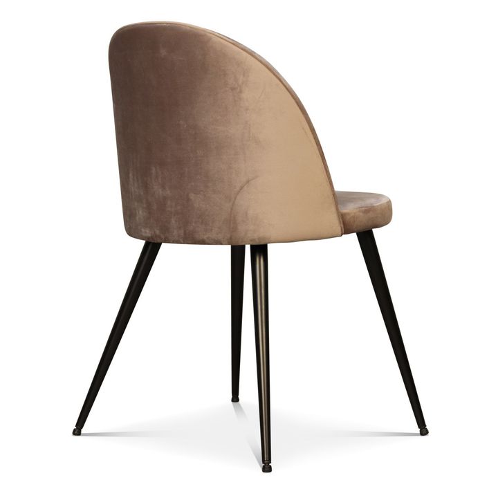 SILLA TERCIOPELO BEIGE TOPO