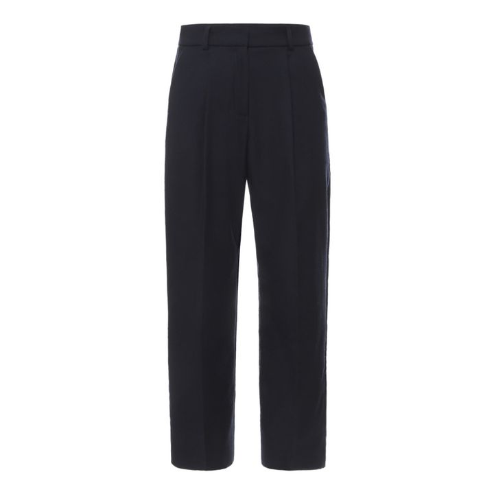 blue flannel trousers