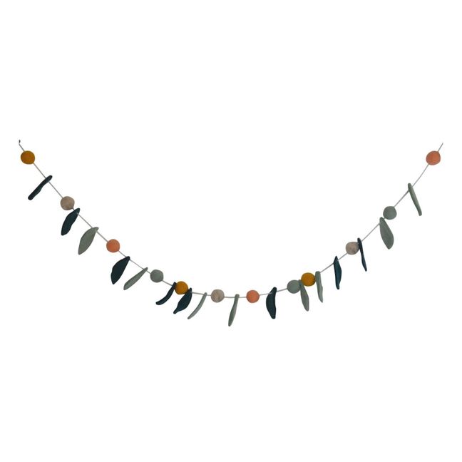 Calm x Smallable Felted Wool Foliage Garland Green