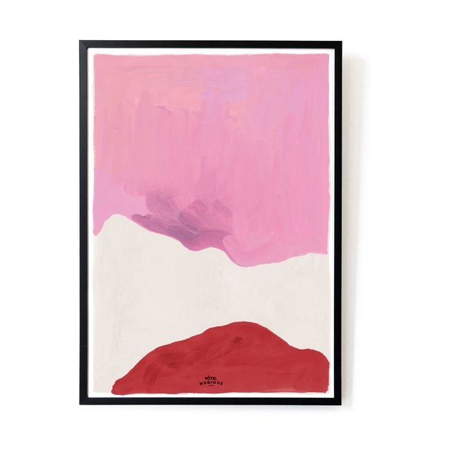 A3 Pink White and Red Poster  | Pink
