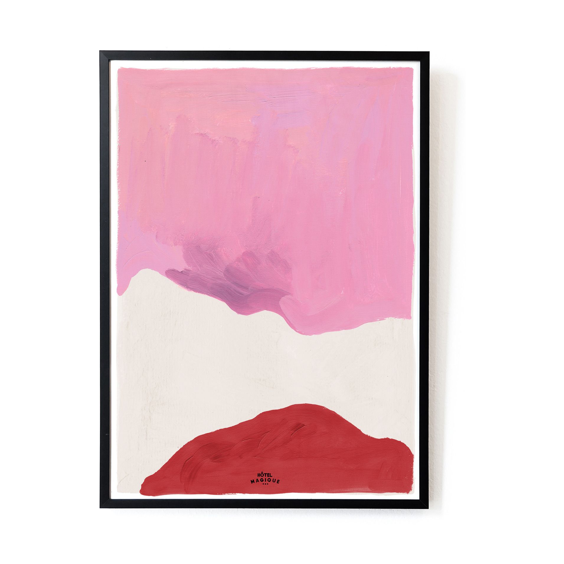 A3 Pink White and Red Poster  | Pink- Product image n°0