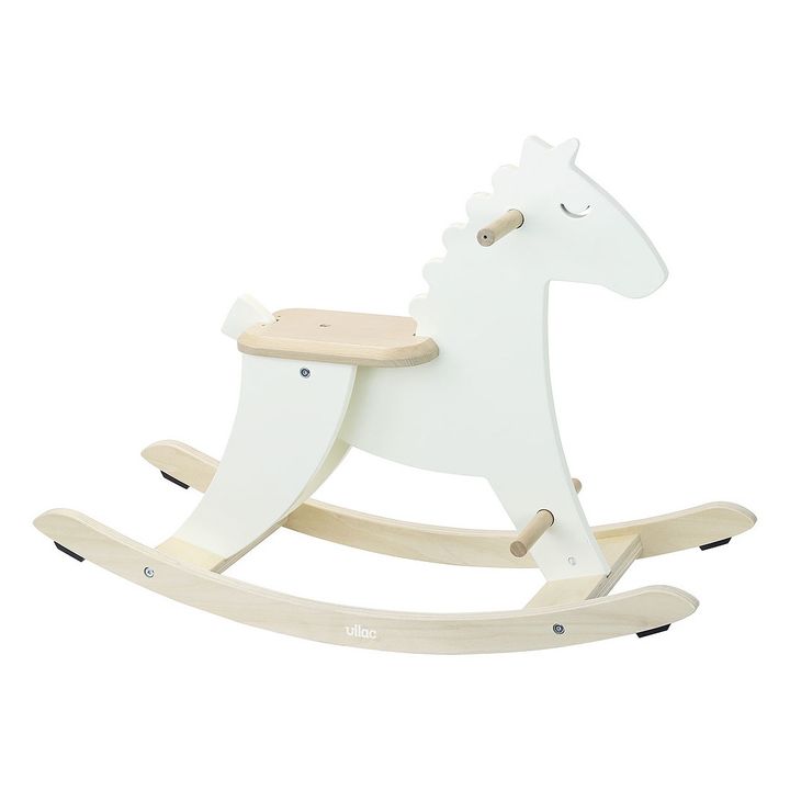 Hudada Rocking Horse with Safety Arch | Ivory- Product image n°1