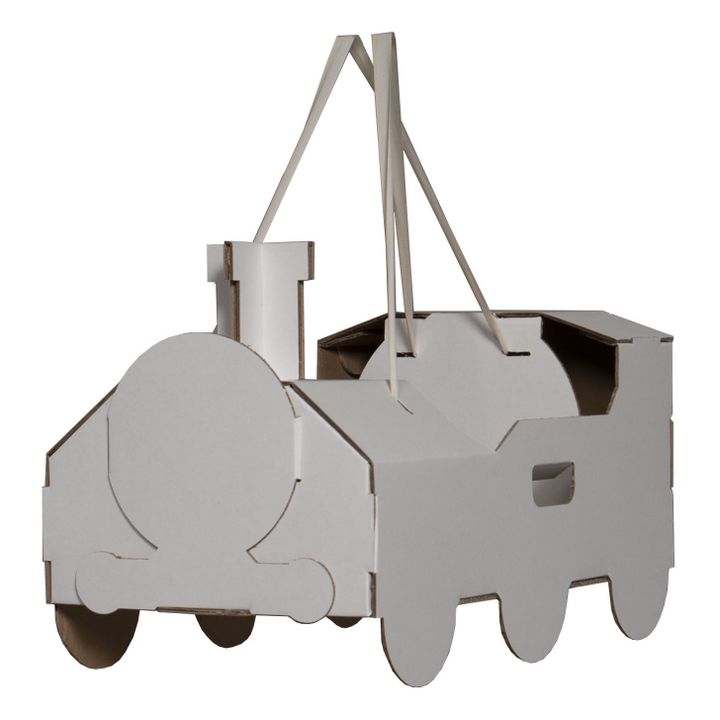 Cardboard Colour-in Train | White- Product image n°0
