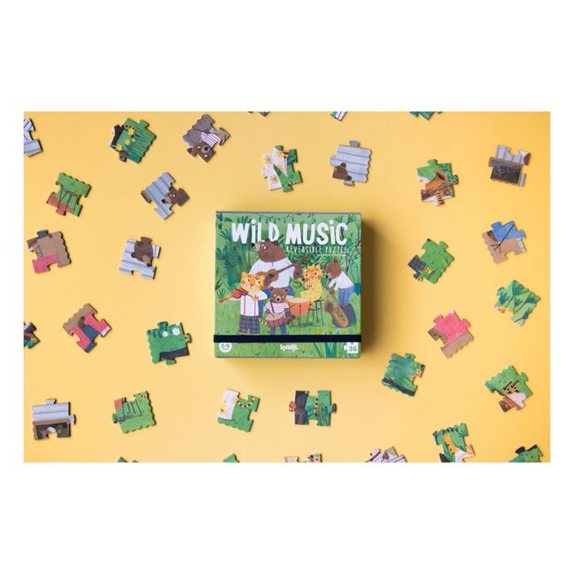 Double-sided Wild Music Puzzle - 36 pieces 