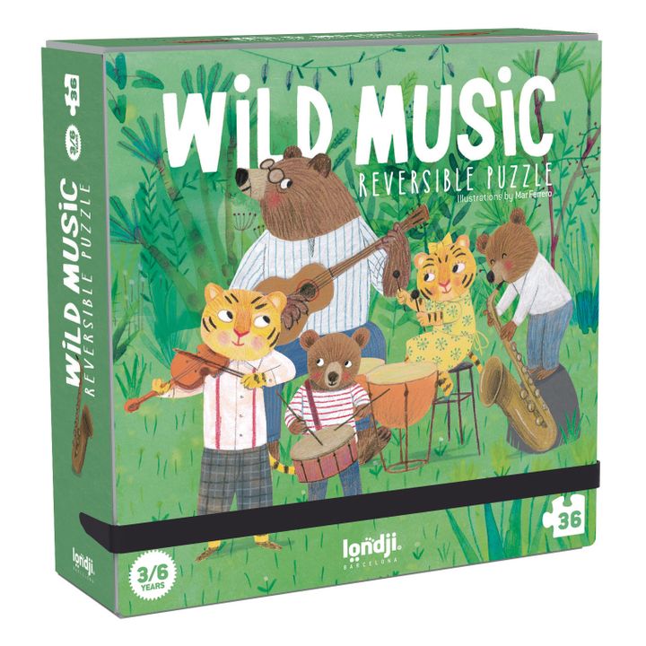 Puzzle Wild Music doppelseitig - 36 Teile- Produktbild Nr. 0