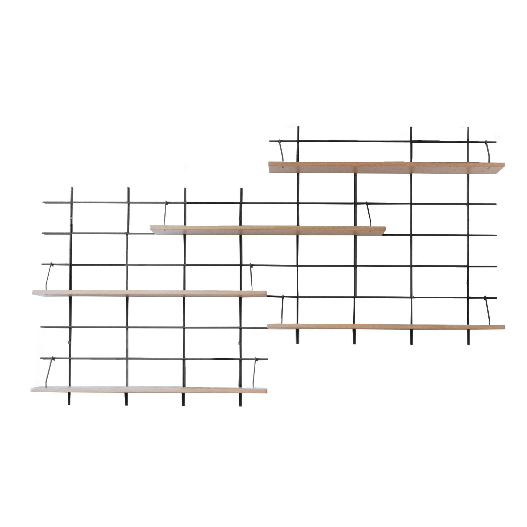 Gassien - Etagère Joackim base noire - Bouleau